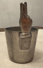 Vintage James Dixon & Sons Sheffield Two Finger 2oz Jigger Pewter England picture