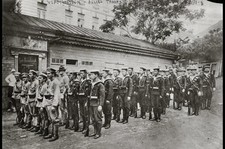 Photo:Vladivostok Russia 1918 Allied Troops Soldiers Uniforms Lineup picture