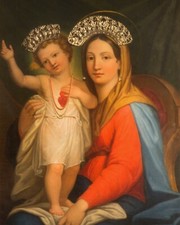 Catholic print picture-  MADONNA AND CHILD SH10  -   8