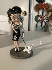 Vtg 1999 Betty Boop Figurine Sunday Stroll Walk Dog 6852 4.75