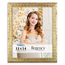 Icona Bay 11x14 Gold Picture Frame, Baroque Style Photo Frame, Wall Mount or picture