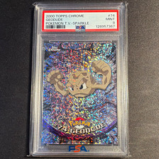 2000 Topps Chrome Pokemon TV Sparkle Hologram Geodude #74 PSA 9 128957367 picture