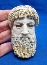VTG Pier 1 Head Carving Wall Plaque - Zeus 330BC - Plaster - Preowned picture