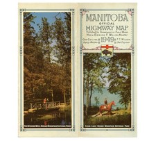 Vintage 1949 Manitoba Canada Official Road Map picture