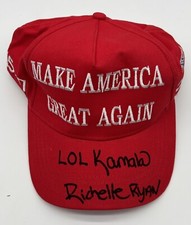 Richelle Ryan Signed Make America Great Again Red Trump Hat Beckett Witness COA picture