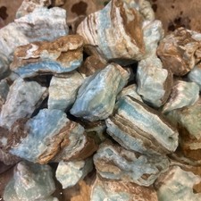 1 Pound Hand Picked Blue Aragonite Cutting Rough picture