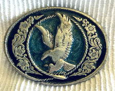 Vintage Flying Eagle Belt Buckle American Product Biker Retro Pewter Made In USA picture