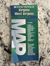 Vintage Virginia West Virginia State Road Map Rand McNally 2000 Transportation picture
