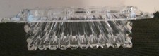 Heavy Vintage Cut Glass Ribbed Butter Dish With Lid picture
