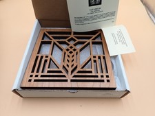 Frank Lloyd Wright Lake Geneva Inn Wisconsin Hardwood Trivet Made In the USA picture