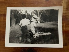 Vintage Snapshot Photo Muscular Men Tank Tops Candid Outdoors Physique 1930s 40s picture