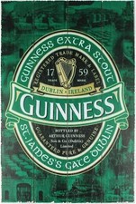 Guinness Wooden Sign - Ireland Label Design Metal tin sign 8*12 inch picture
