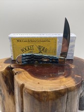 Case XX  Tony Bose Pocket Worn Mediterranean Blue Bone Peach Seed Jig Swayback picture