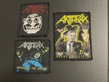 *80s VINTAGE Anthrax woven patch lot - picture