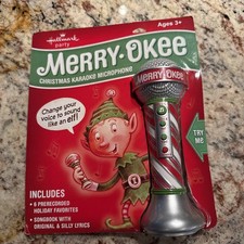 Hallmark  Merry Okee Christmas Elf Sounding Karaoke Microphone New picture