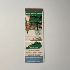 Audubon State Park Fishing Hiking Henderson KY Vintage Matchbook Cover 5MB126-5 picture