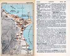 20 Ajaccio 1926 pt. original city plan + guide angl. (3 p.) Bonaparte Palais Fesch picture