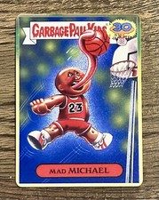 30th Garbage Pail Kids Rare Metal Gold Mad Michael Jordan Card GPK picture