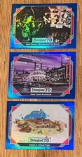 2025 TOPPS Disneyland 70th (3) Card Blue Foil Lot /99 Tiki Mark Twain Casey Jr picture