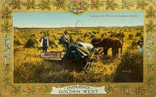 Valentine & Sons Canada Wheat Harvest Deering co Saskatchewan Postcard 1914 picture