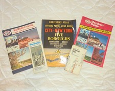 Vintage Lot 5 New York City Maps Atlas Subway Hagstroms Souvenir AAA 1960s-1980s picture