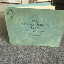 Vintage 1931 My Sunday School Diary Gospel Trumpet Company Pocket Book Blank picture