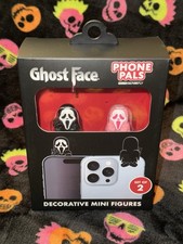 GhostFace Huggers Phone Pals CultureFly SET OF 2 Mini Figures Black & Pink NEW picture