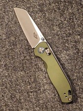 Olight OKnife Rubato 2 OD Green Aluminum Handle Satin 154CM Sheepsfoot Blade picture
