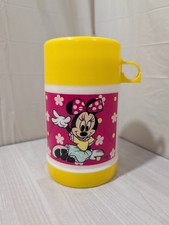Vtg Yellow & Pink Aladdin Disney Thermos - Minnie Mouse picture