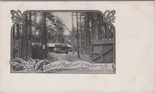 Entrance Mayflower Grove Bryantville MA 1900s Trolley Park Postcard picture