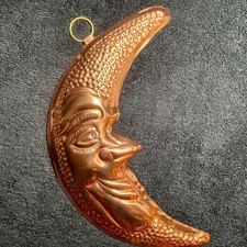 Vintage ODI Hammered Copper Crescent Moon Wall Decor Mold Cottage Core 10