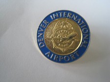 Denver International Airport Gold Tone Pin Retro 1