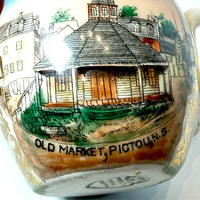 OLD MARKET PICTOU NOVA SCOTIA N.S. CANADA Souvenir ANTIQUE CHINA TRINKET CREAMER picture