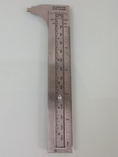 Vintage The Executive Pocket Chum Stainless Slide Caliper/ Decimal Equivalents picture