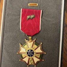 Named James Hair US Legion of Merit Medal Oak Leaf Cluster Ribbon Case picture