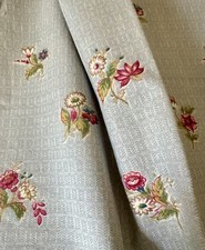 Antique Vintage 20’s 30’s Floral Cotton Fabric ~ Rose Pink Red Gray Blue Green picture