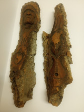 Vintage Native American Bark Carving Robert Russell Paha Sapa Artist signed picture