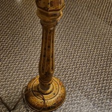 Antique Afghan Hand-Painted Candlestick lamp. Working. picture
