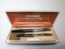 SHEAFFER'S LIFETIME WHITE DOT FOUNTAIN PEN & PENCIL SET - 14k NIB-MINT IN BOX picture