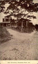Penobscot Park Maine ME Main Driveway Penobscot Park Inn c1910 Vintage Postcard picture