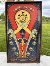 Vintage Gotham Trik-E-Shot Bagatelle Pinball Game Art Deco 1936 Marble Game picture