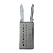 Vintage Arthur A Oliver & Son Money Clip Knife Japan Upholstery Fabrics NC picture