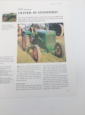 1937 Oliver 80 Standard Vtg Tractor Frameable Article Pics Specs Display picture