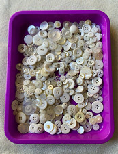 Vintage Round Sewing Buttons Mixed Lot Solid White & Black Crafts 101-500 picture