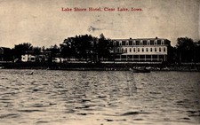 RPPC Lake Shore Hotel Clear Lake IA Postmarked 1911 Vintage Postcard 13717 picture