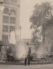 1909 Detroit Michigan Gas Office Fountain Square Griswold St RPPC Postcard picture