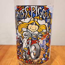 McDonald's The Great Muppet Caper Miss Piggy Clear Glass Cup 1981 picture
