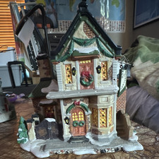 Illuminated Ceramic Christmas Village House, no box picture