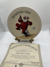 1989 Knowles Rockwell “Jolly Old St Nick” Santa With Pepsi W/COA . picture