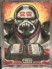 Topps Star Wars Wrecker Sketch Card By Darrin Pepe Bad Batch picture